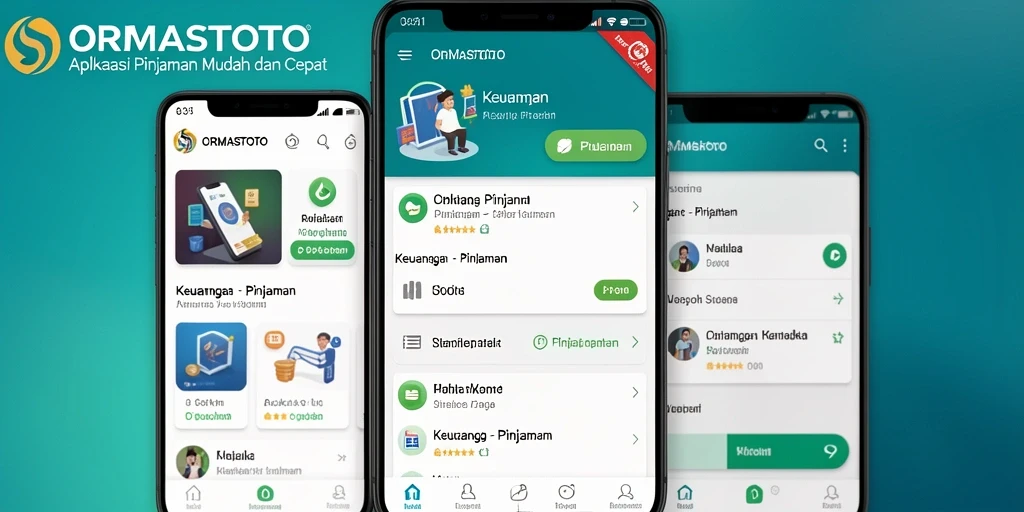Antarmuka aplikasi ORMASTOTO yang ramah pengguna untuk pengajuan pinjaman.