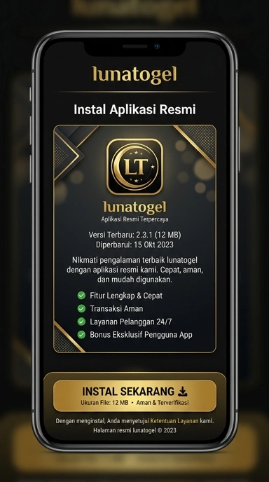 Tampilan halaman APK lunatogel